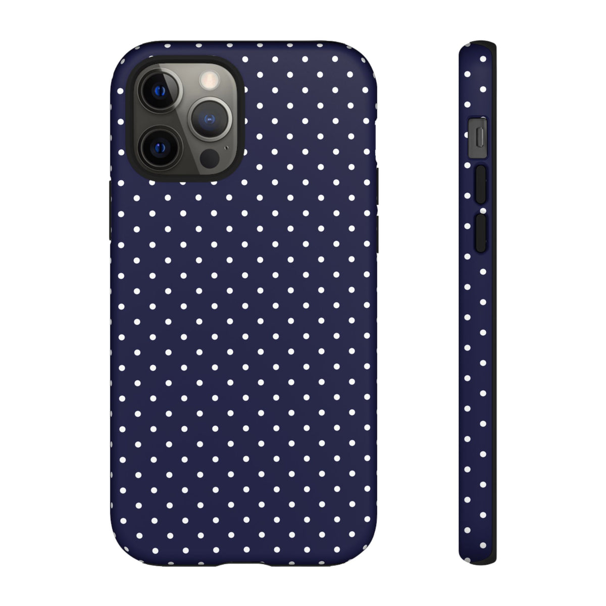 Dotty Chic | Navy Polka Dot iPhone Case