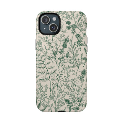 Estuche MagSafe con diseño floral verde y botánico de Sage