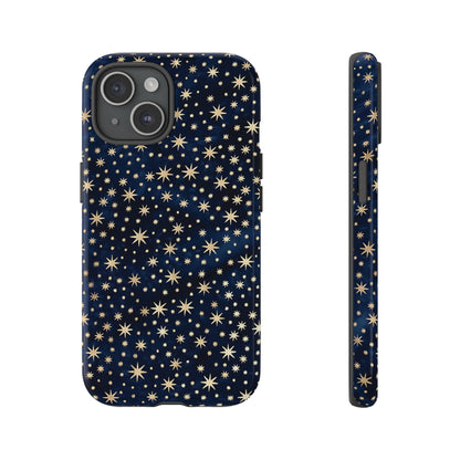 Coque rigide pour iPhone à motif ciel nocturne | ciel étoilé bleu