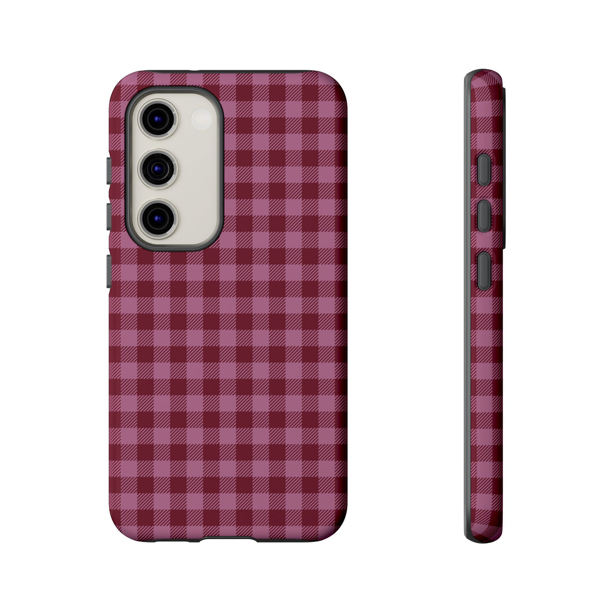 Pink Privilege | Pink & Burgundy Gingham Galaxy Case