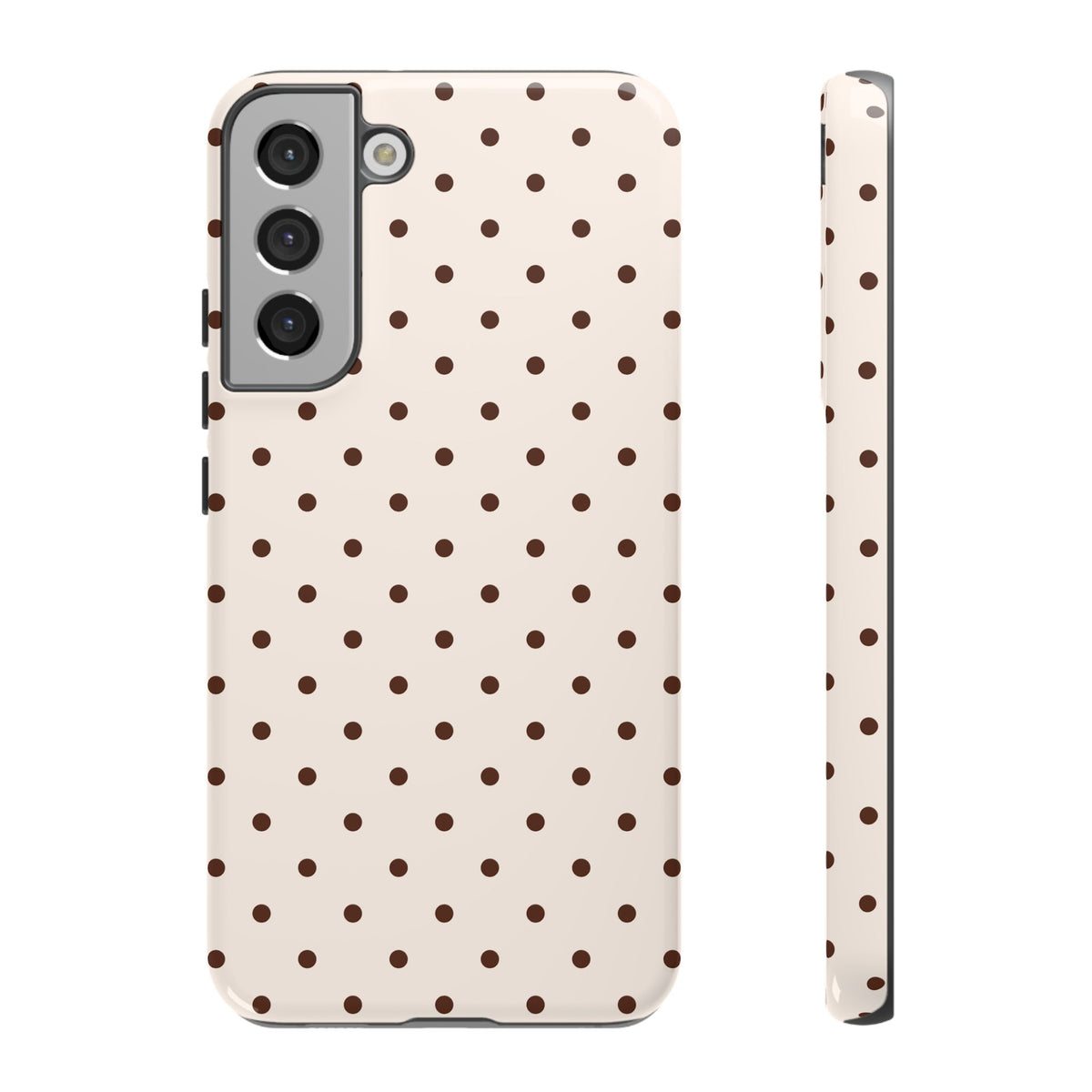 Vanilla Bean | Brown & Ivory Polka Dot Galaxy Case