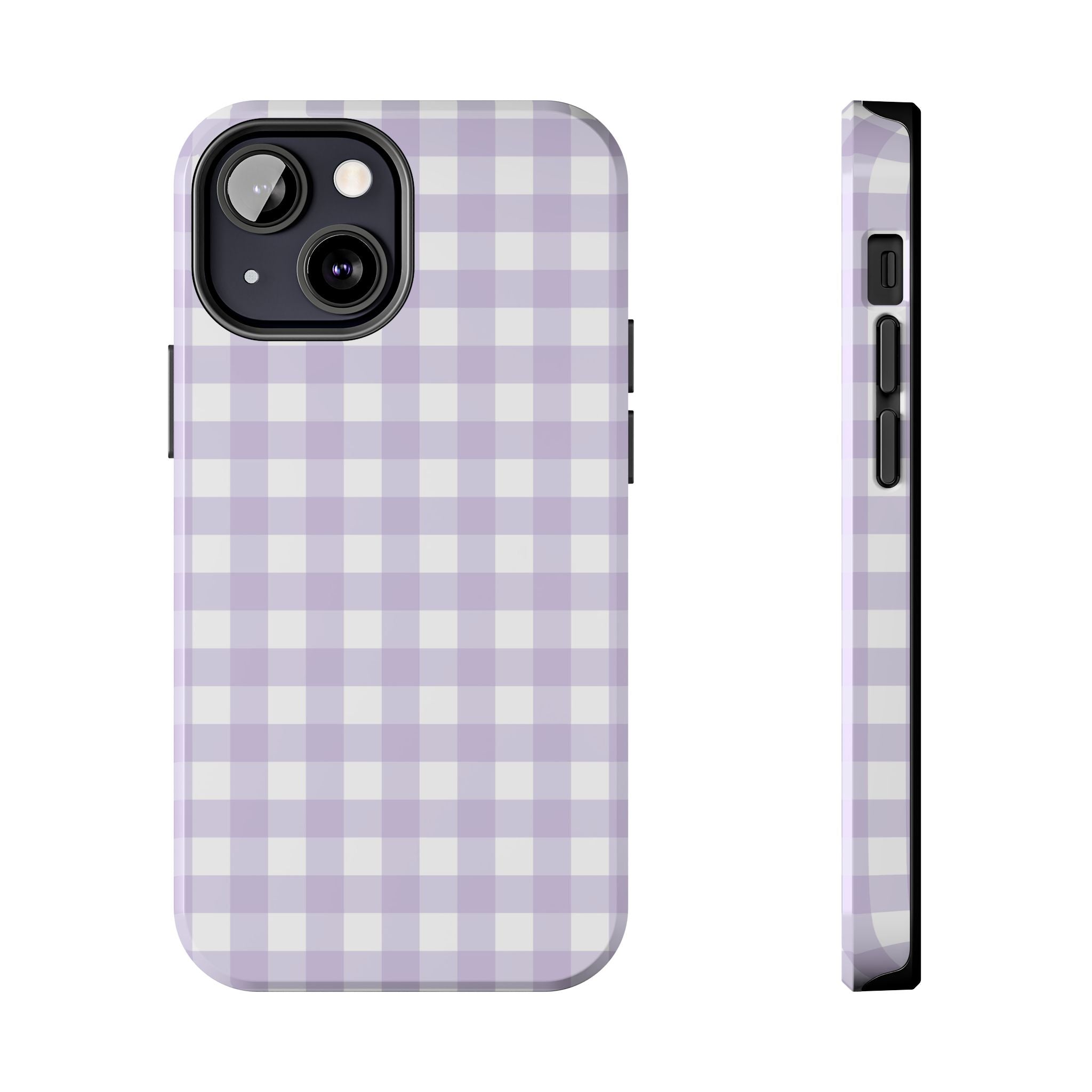 Purple Plaid Gingham Check iPhone Case