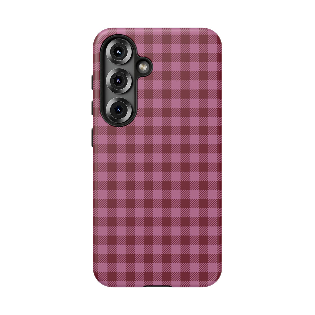 Pink Privilege | Pink & Burgundy Gingham Galaxy Case