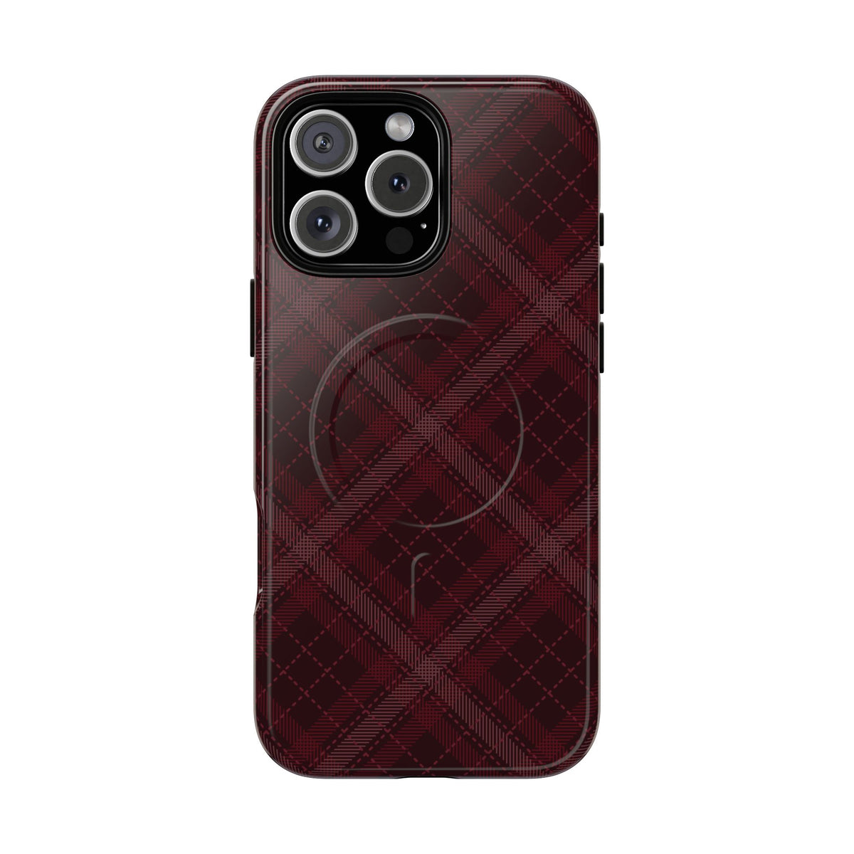 Trendsetter | Burgundy Plaid MagSafe Case