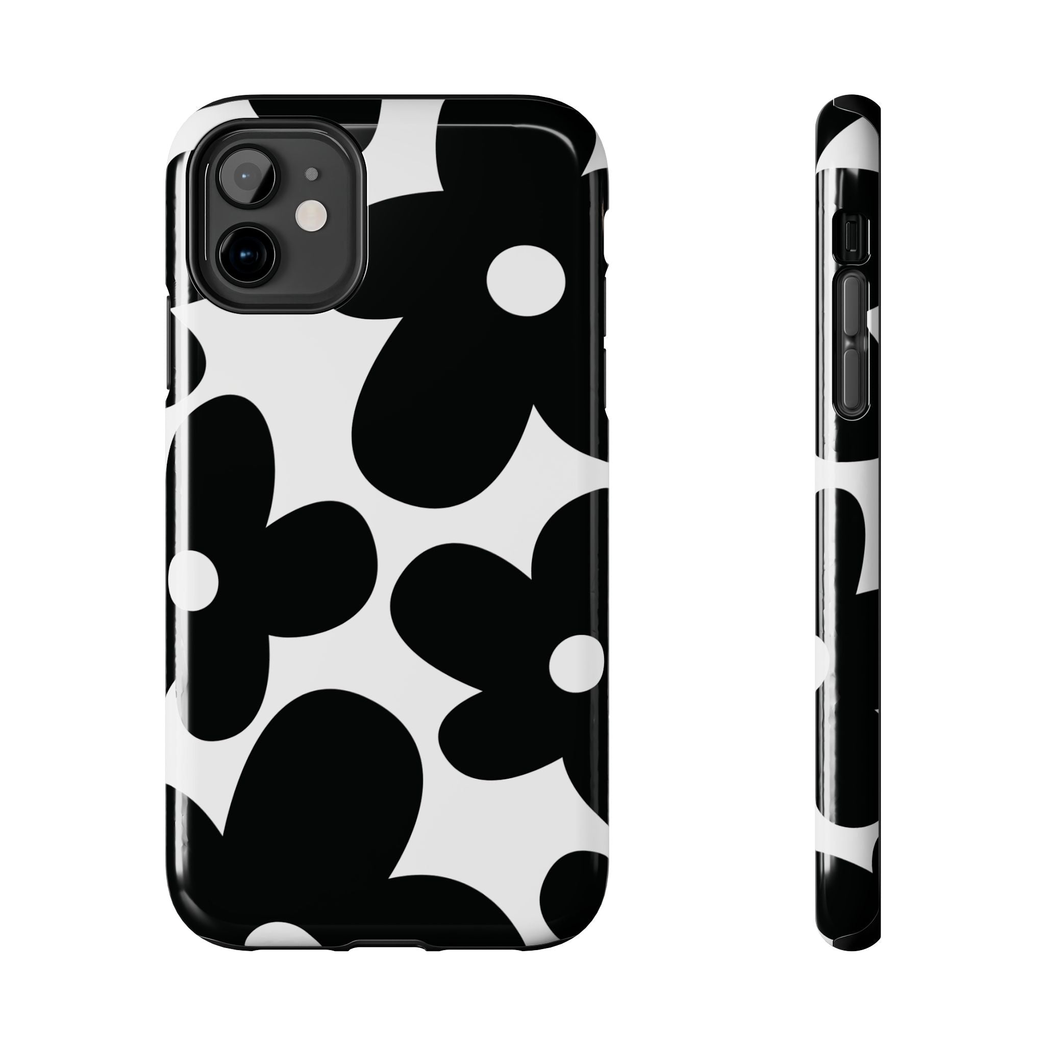 Y2K Daisy Black Flower iPhone Case