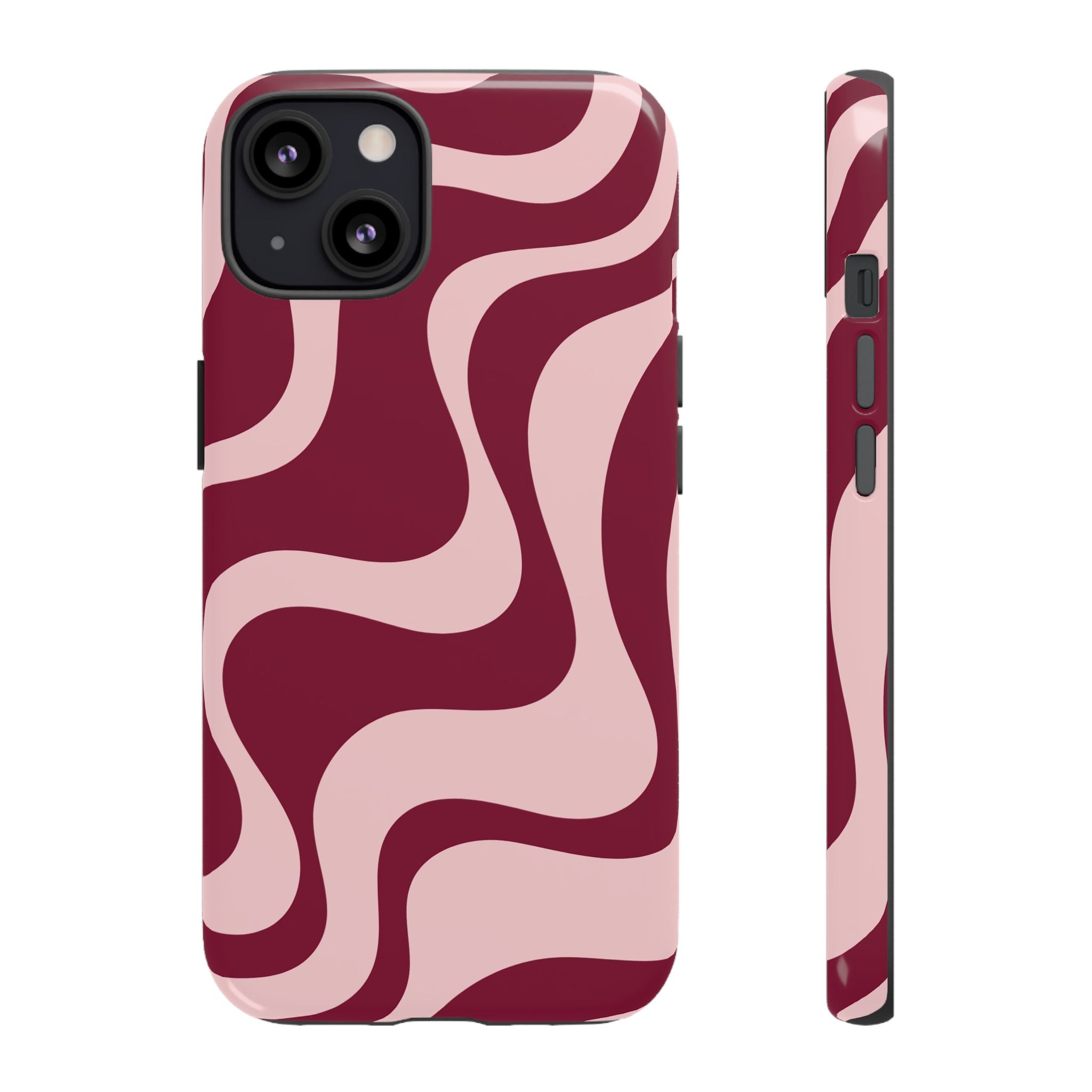 Burgundy Waves | iPhone Case