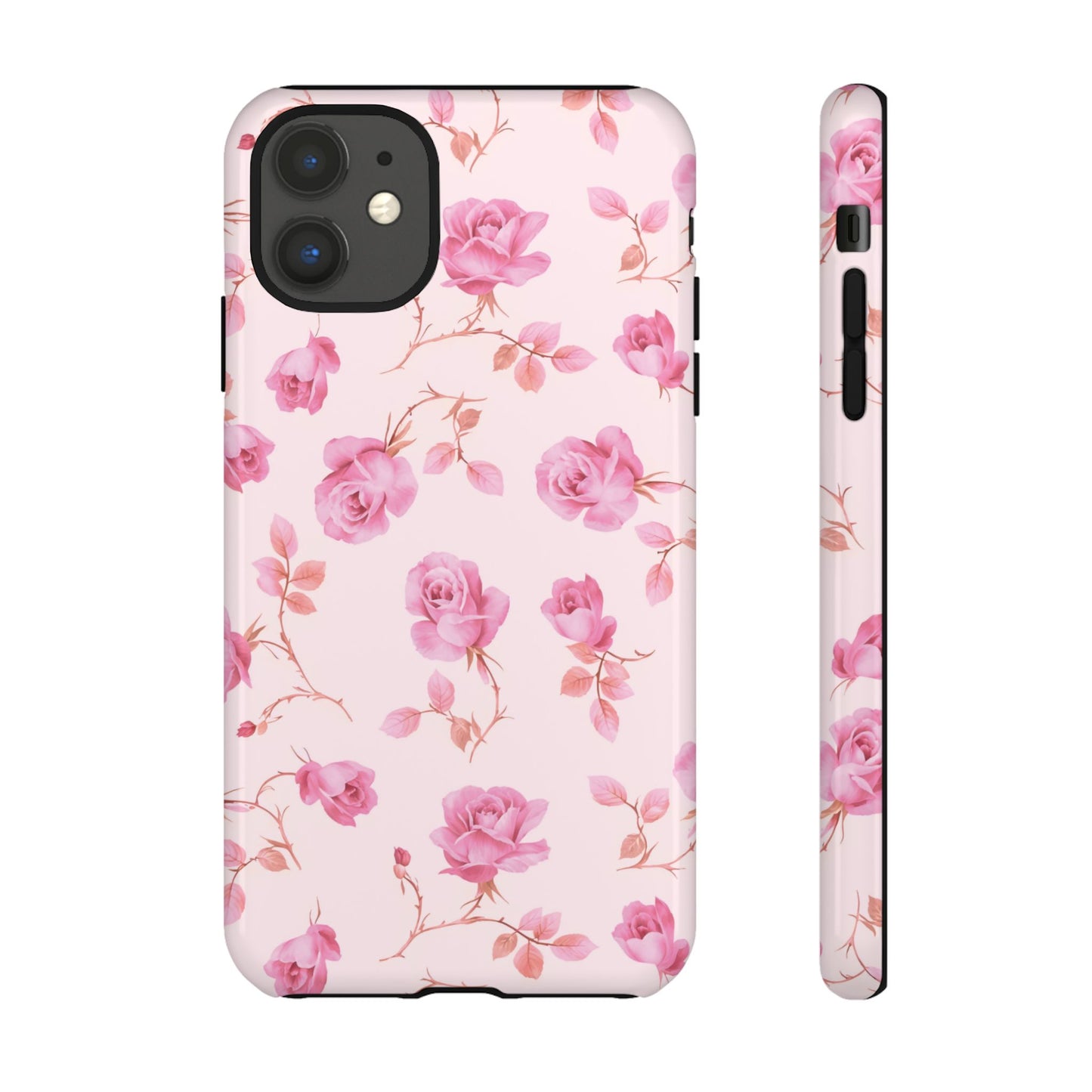 Coque iPhone à motif floral rose | Coquette