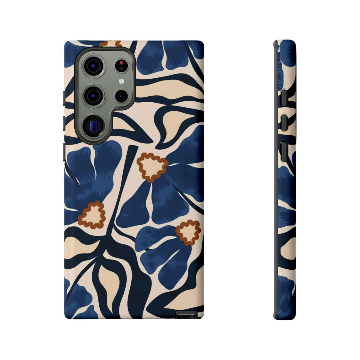 Blue Note | Abstract Blue Floral Samsung Galaxy Case