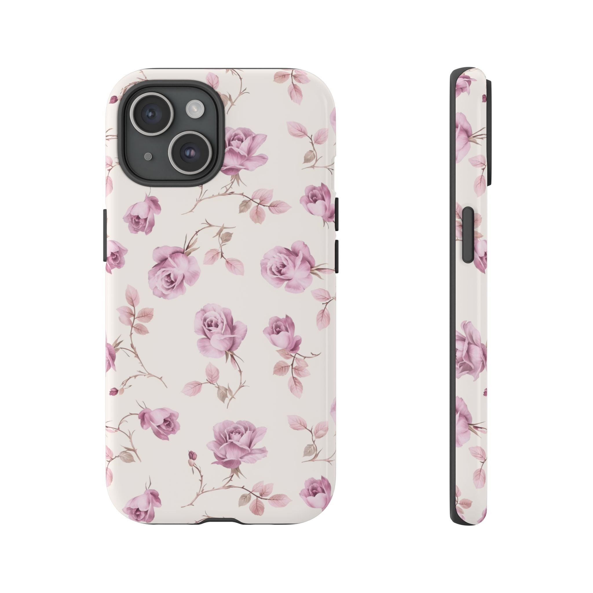 Rosa vintage | Coqueta floral Funda y vinilo para iPhone