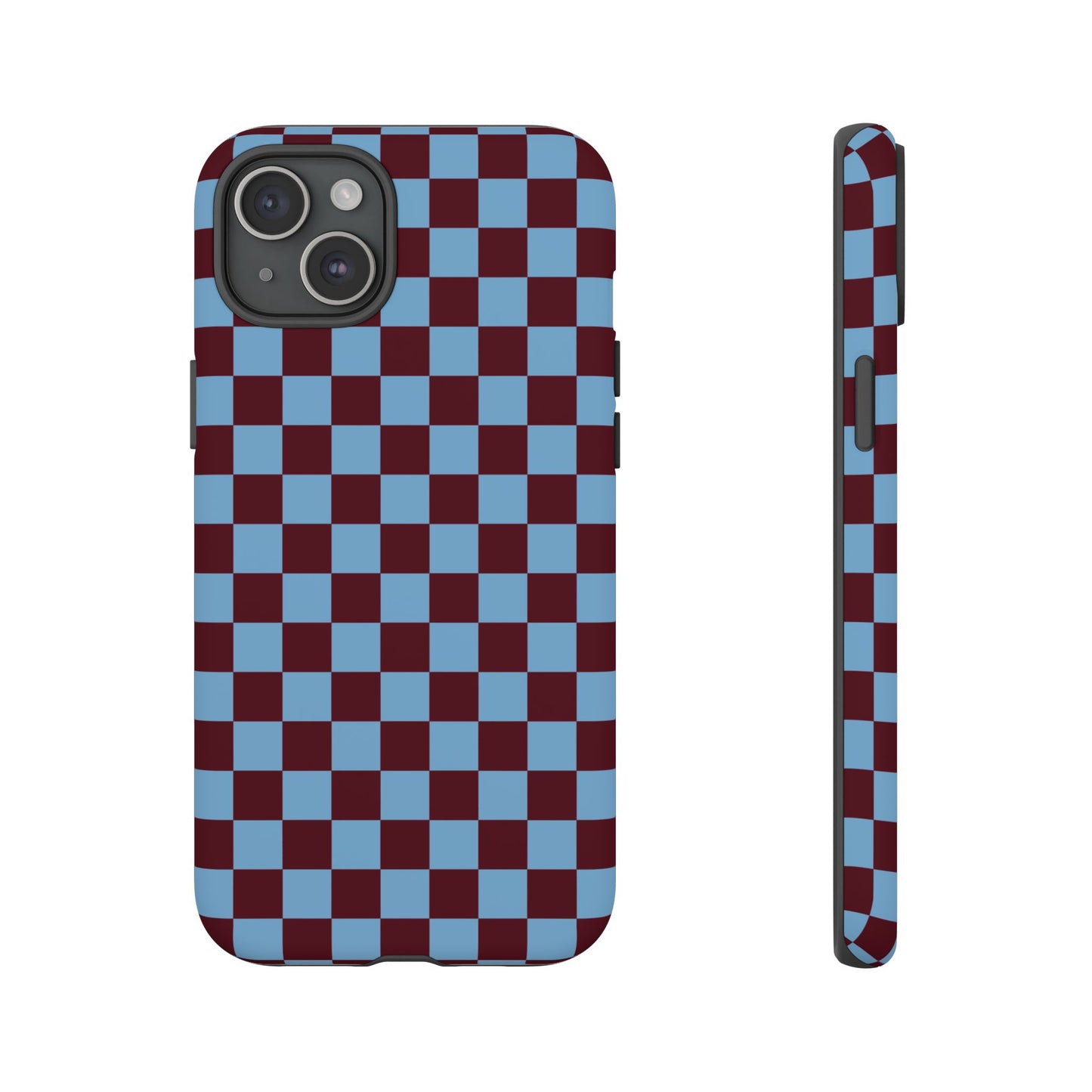 Checked Out | Blue & Brown Checkerboard Case