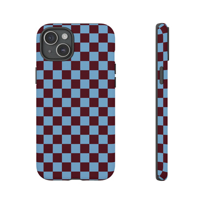 Checked Out | Blue & Brown Checkerboard Case