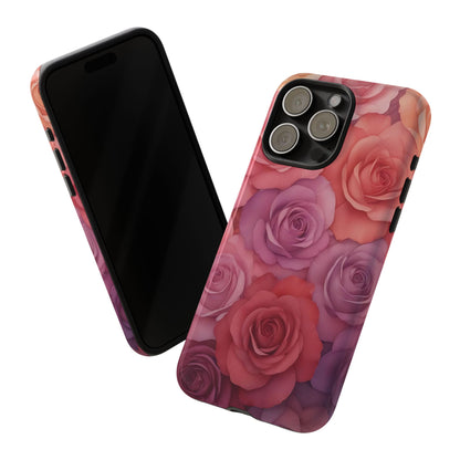 Coque iPhone à motif floral | Roses dégradées