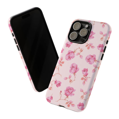 Coque iPhone à motif floral rose | Coquette