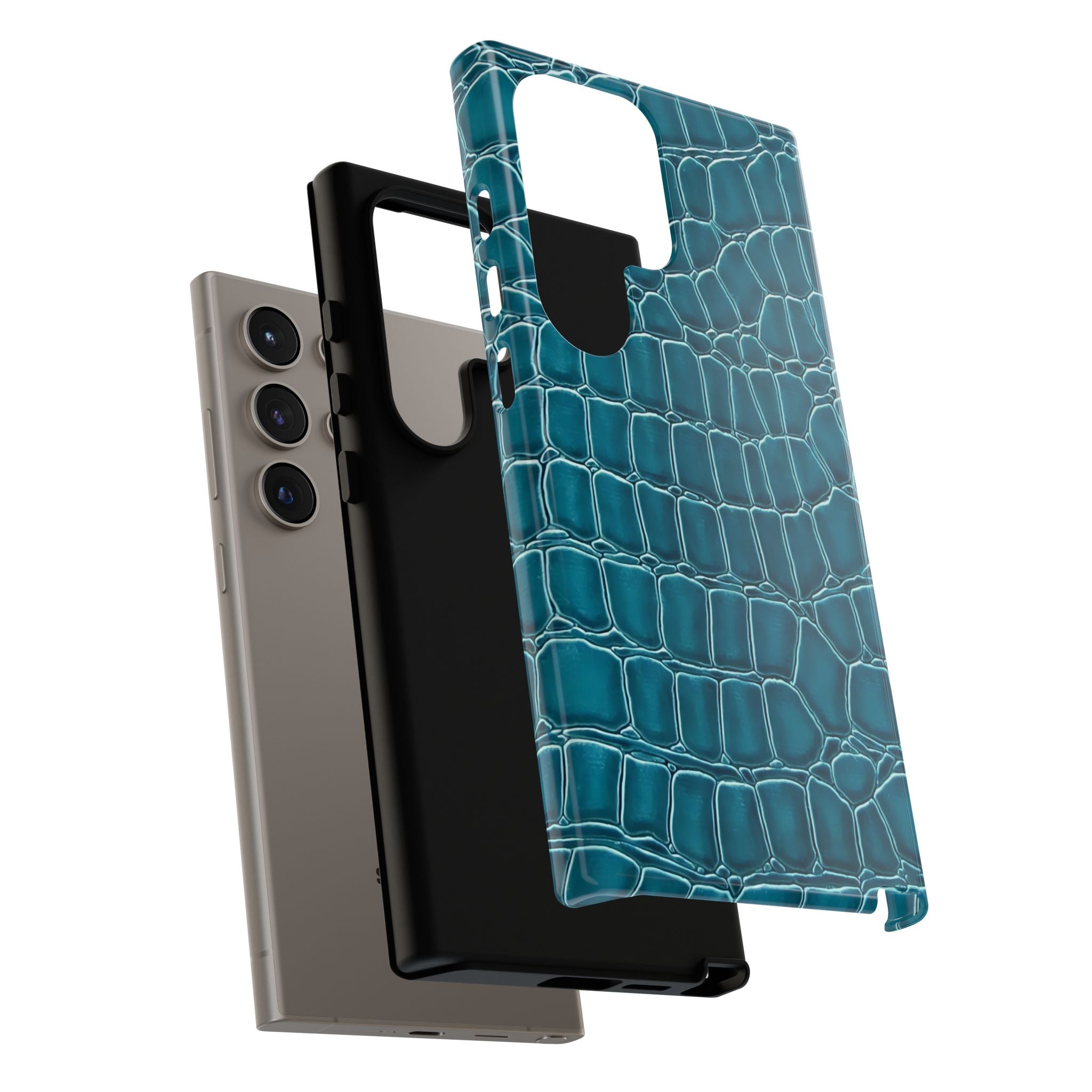 Teal Croc Galaxy Case