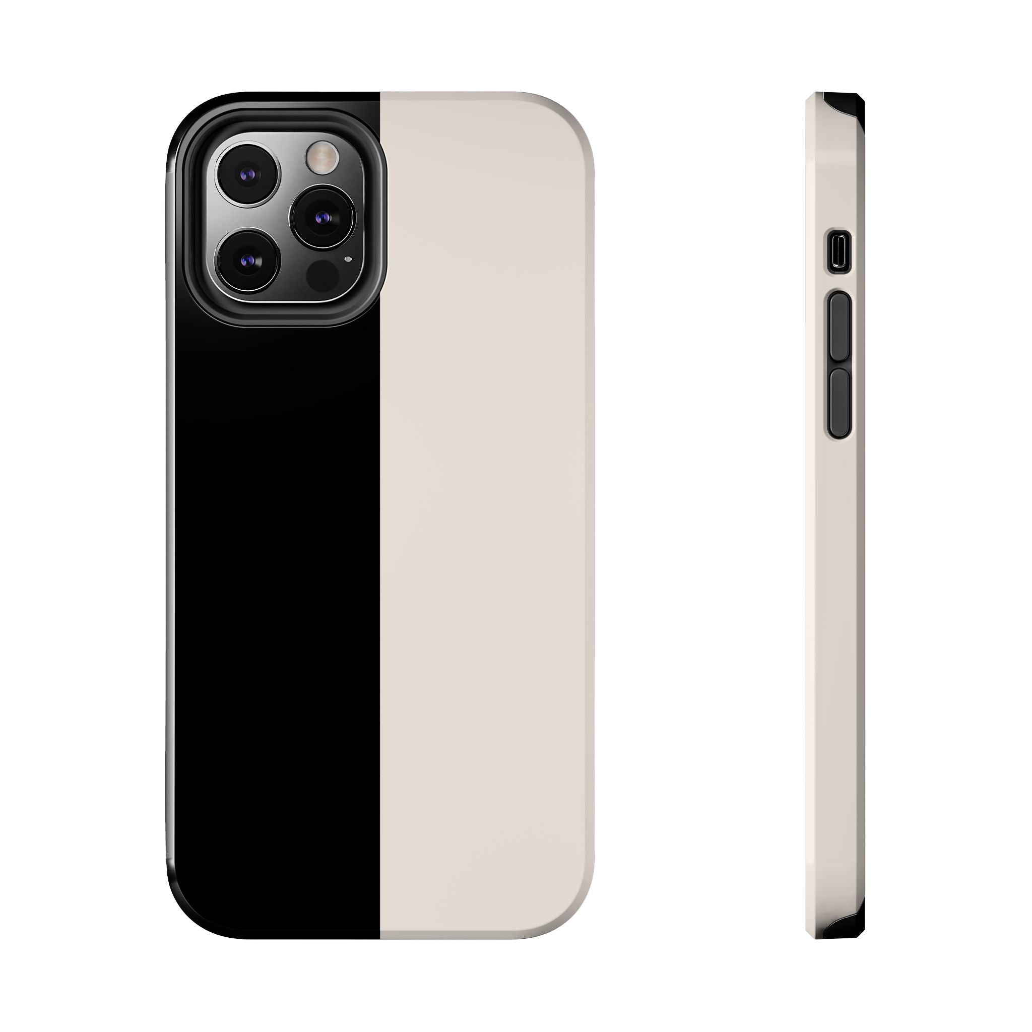 Split Decision Black & White iPhone Case