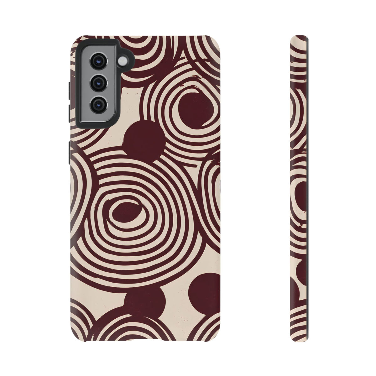 Retrograde | Burgundy Retro Geometric Galaxy Case