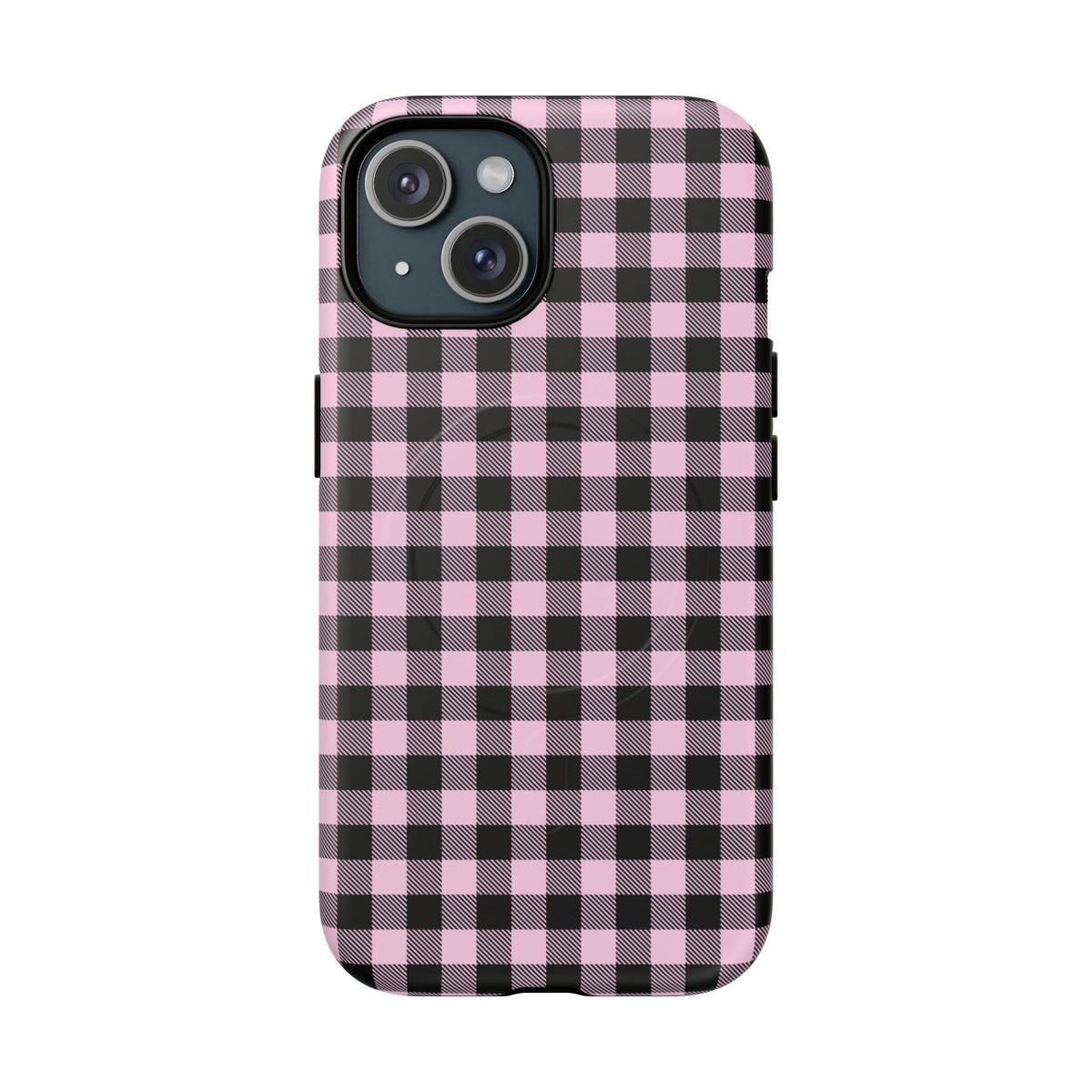 Pink Punk | Pink & Black Check MagSafe Case