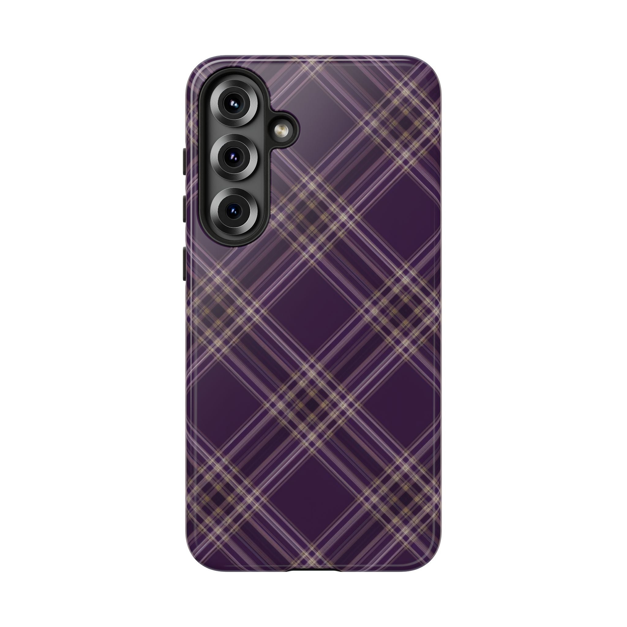 Plum Plaid Galaxy Case