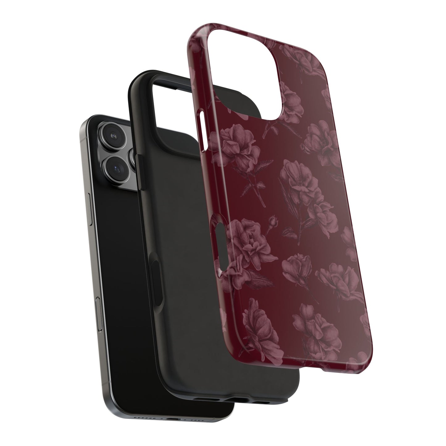 Femme Fatale | Coque iPhone à motif floral foncé