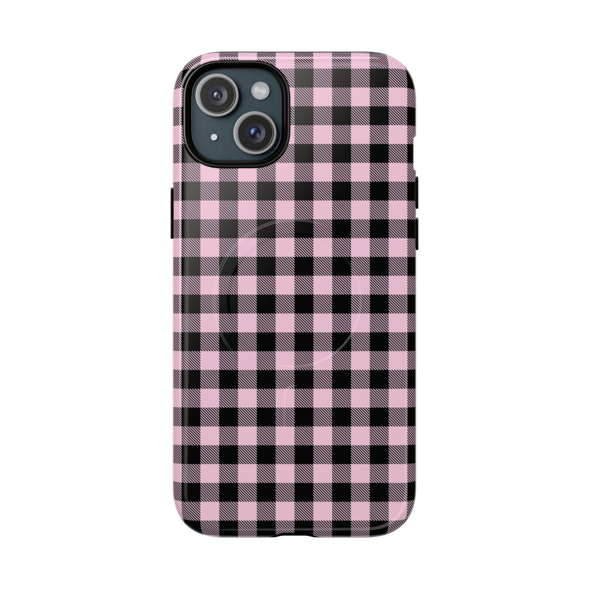 Pink Punk | Pink & Black Check MagSafe Case