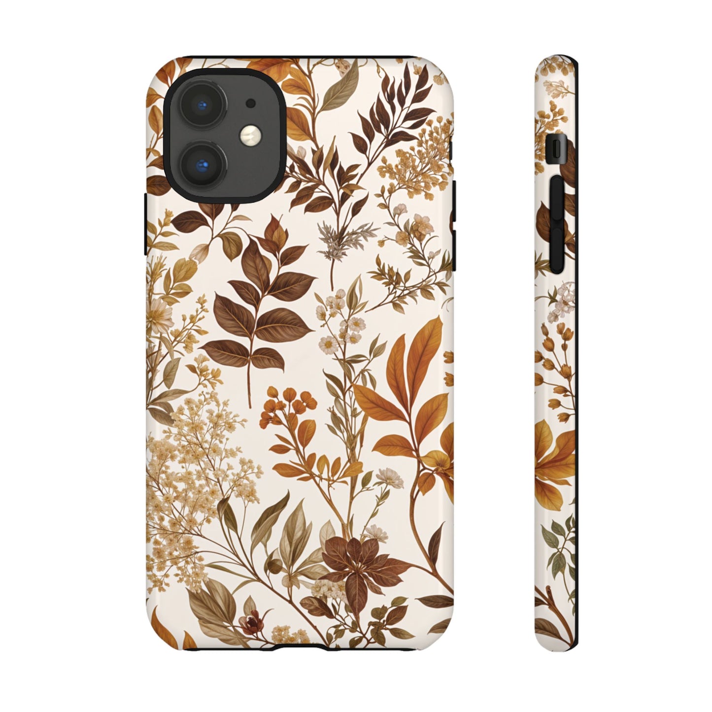 Funda para iPhone con motivos florales y botánicos otoñales