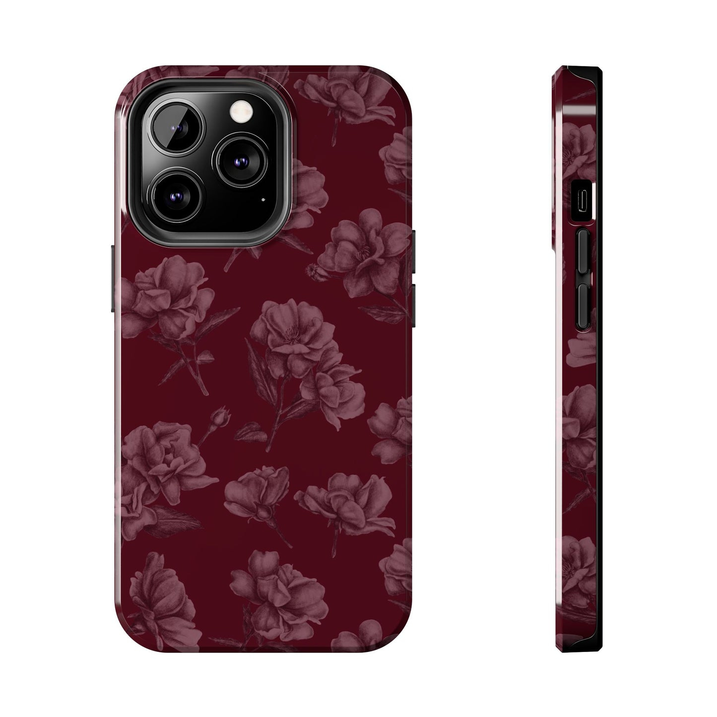 Femme Fatale | Coque iPhone à motif floral foncé