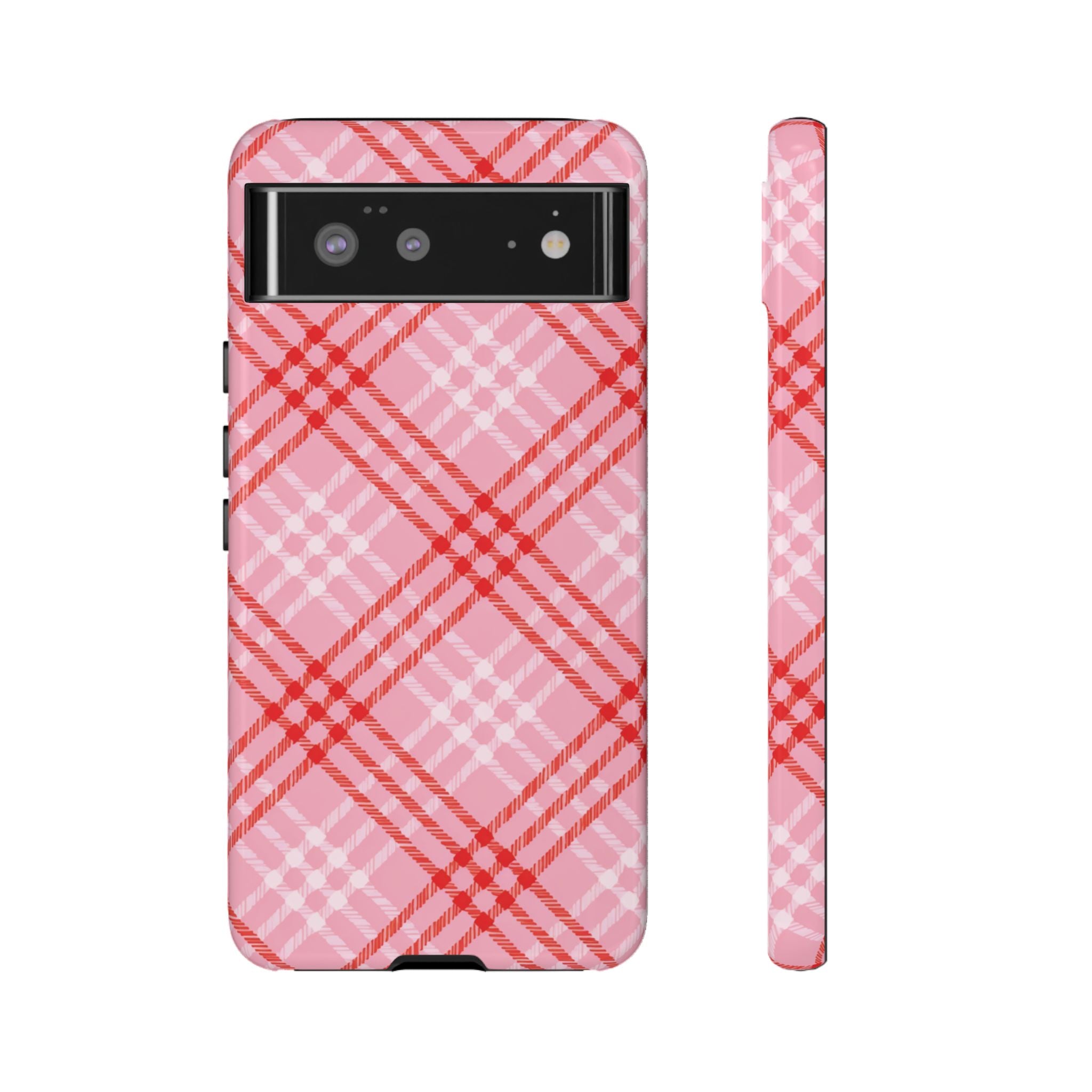 Chanelle Pink Plaid Pixel Case