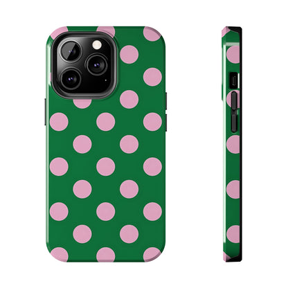 Dots | Green Polka Dot iPhone Case