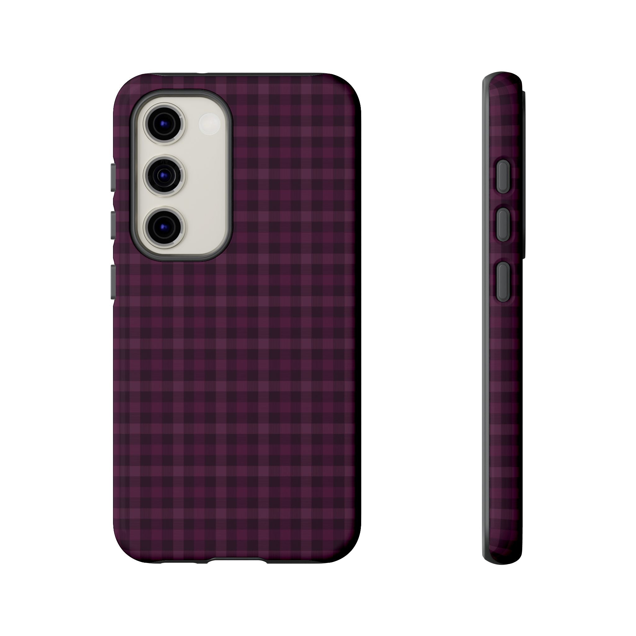 Plum Crush | Purple Plaid Galaxy Case
