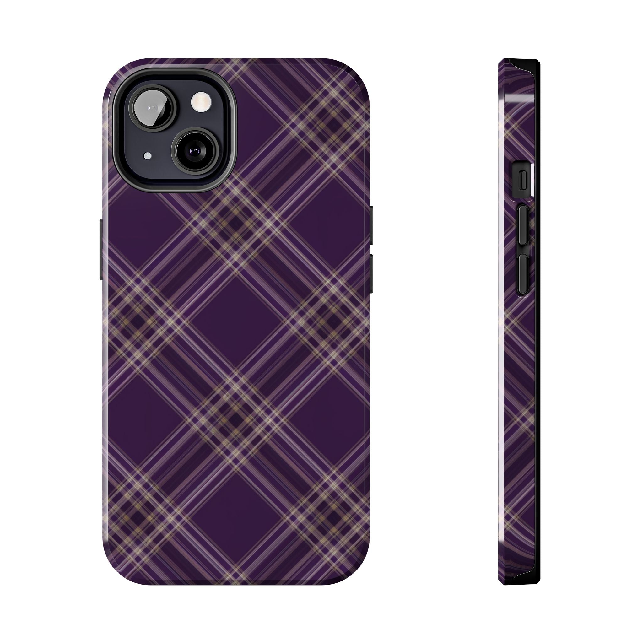 Plaid Prune | Coque iPhone Rétro