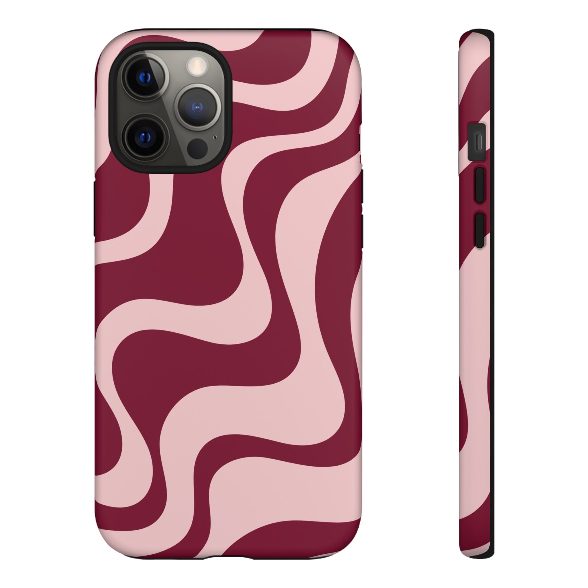 Burgundy Waves | iPhone Case