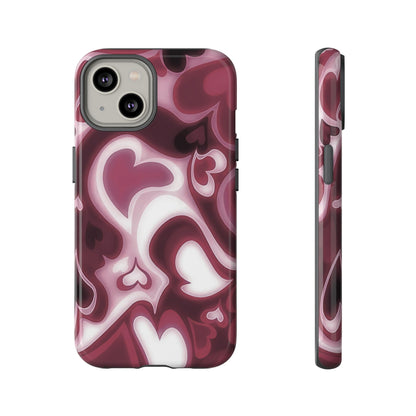 Funda para iPhone con corazones de ensueño | Corazones retro