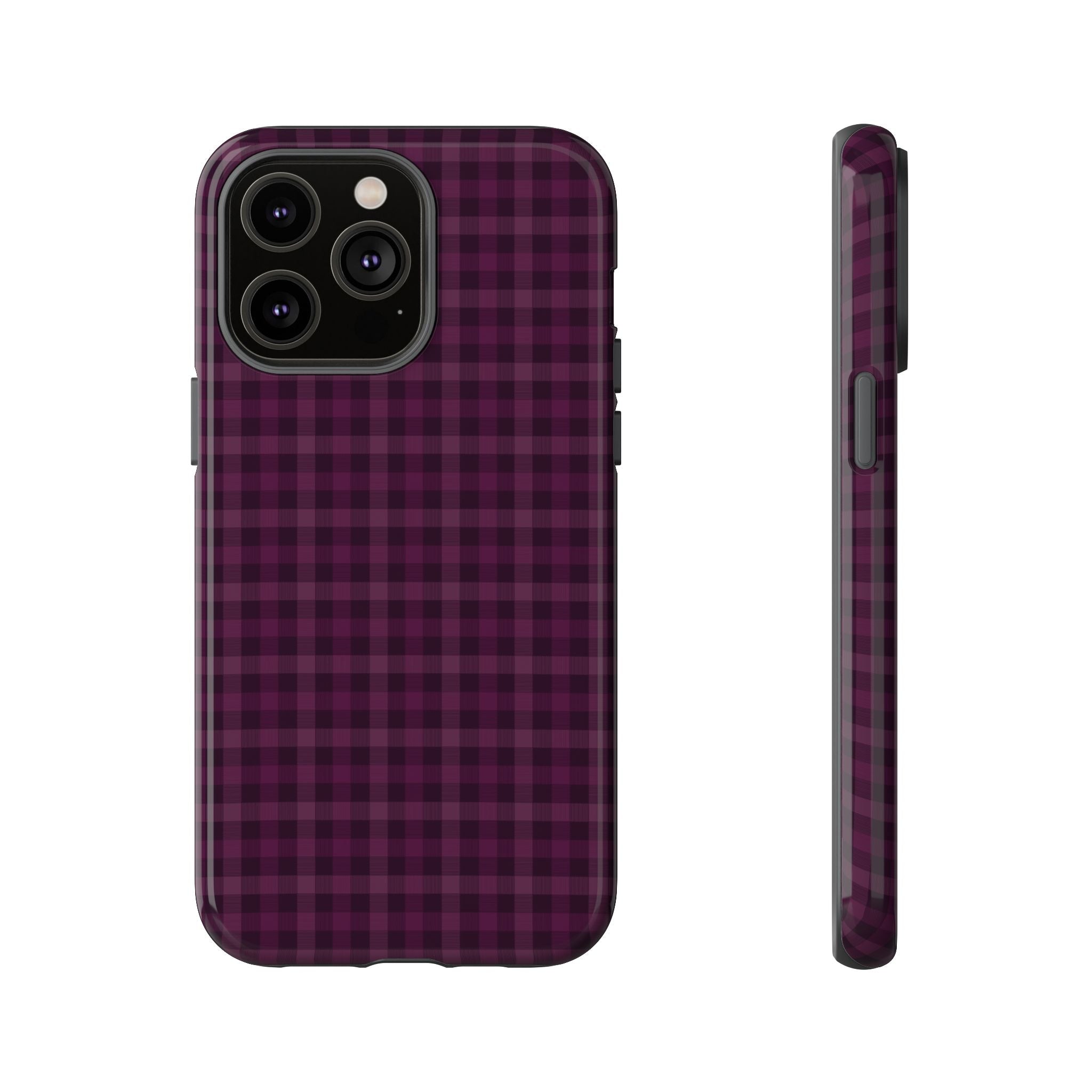 Plum Crush | Purple Plaid iPhone Case