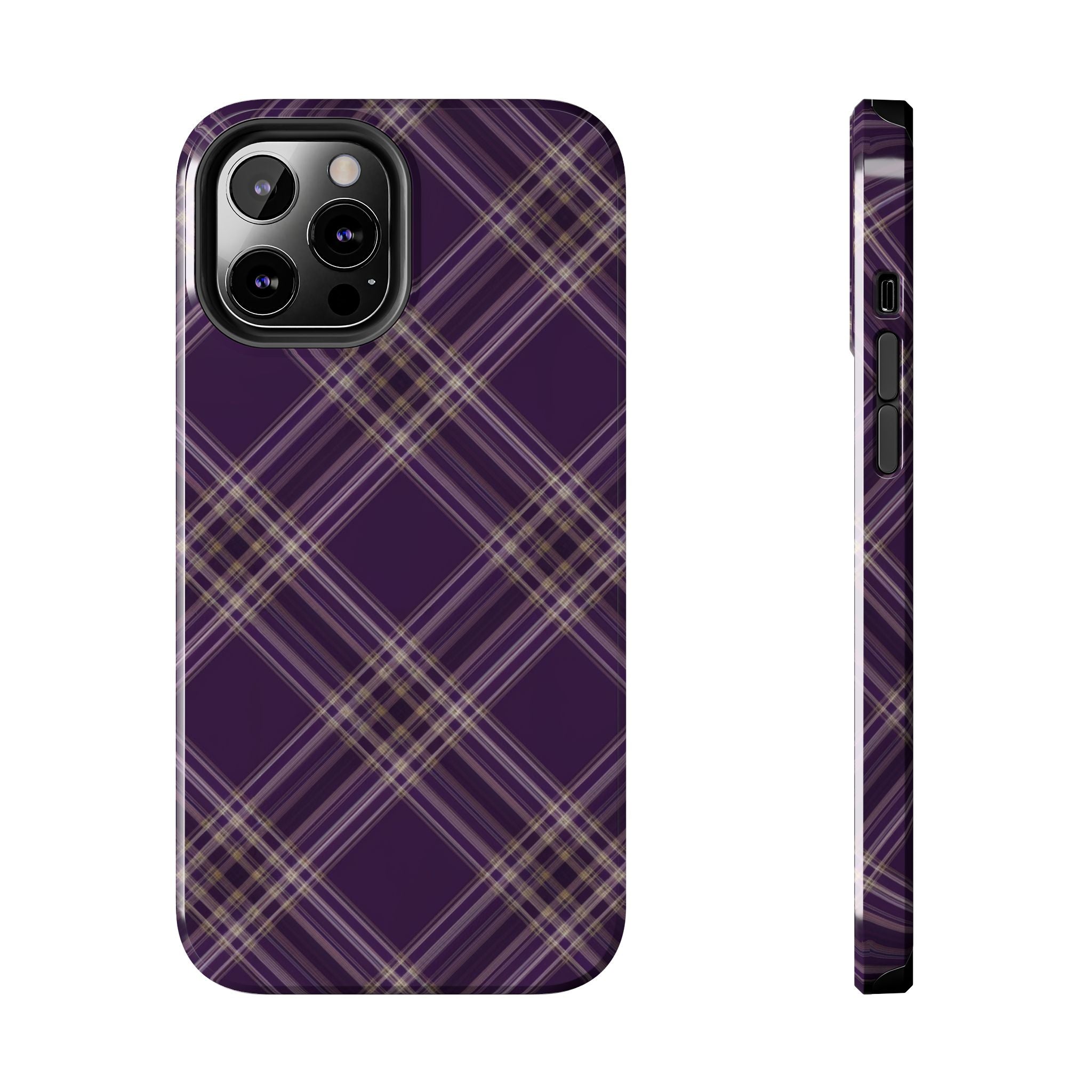 Plaid Prune | Coque iPhone Rétro