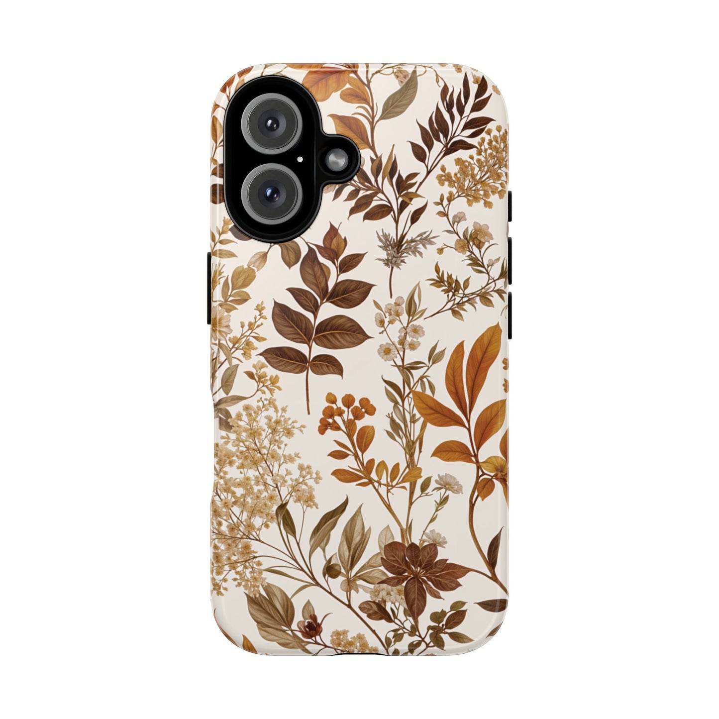 Funda para iPhone con motivos florales y botánicos otoñales