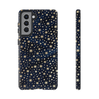 Estuche Galaxy con estrellas azules y cielo nocturno