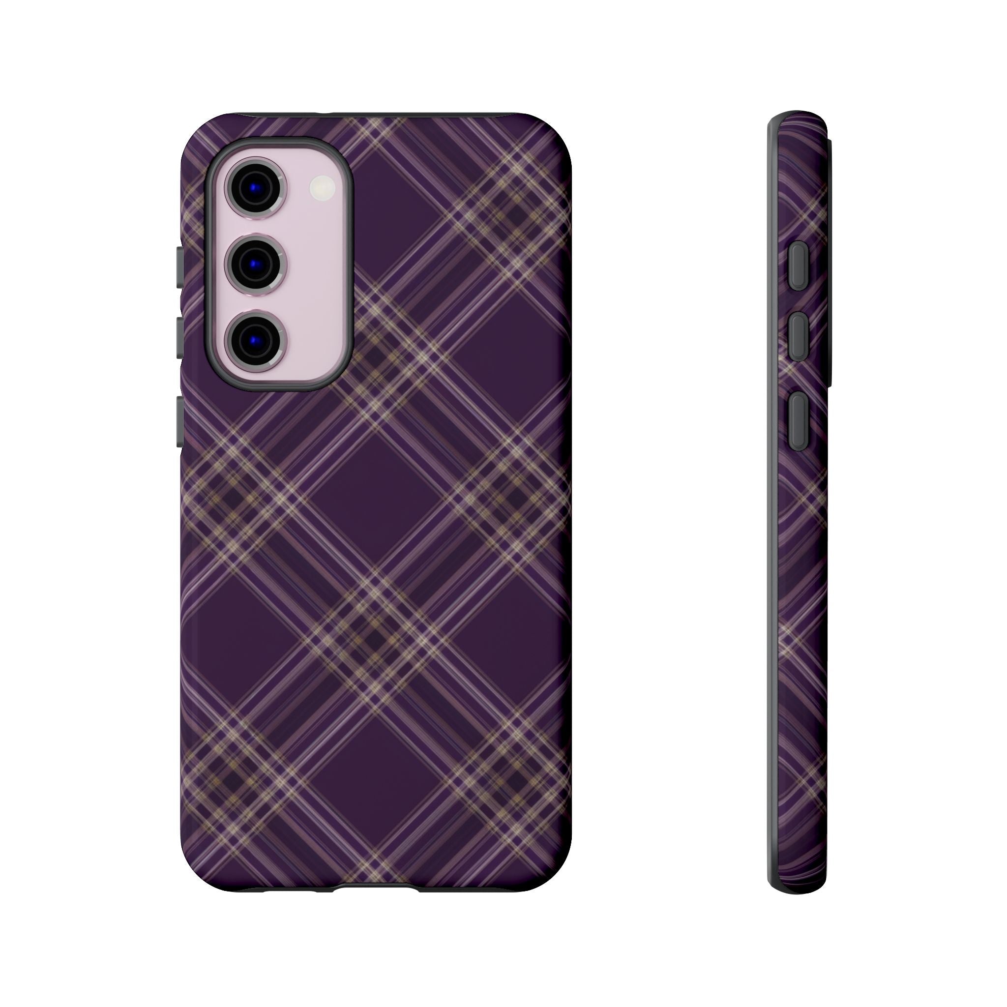 Plum Plaid Galaxy Case
