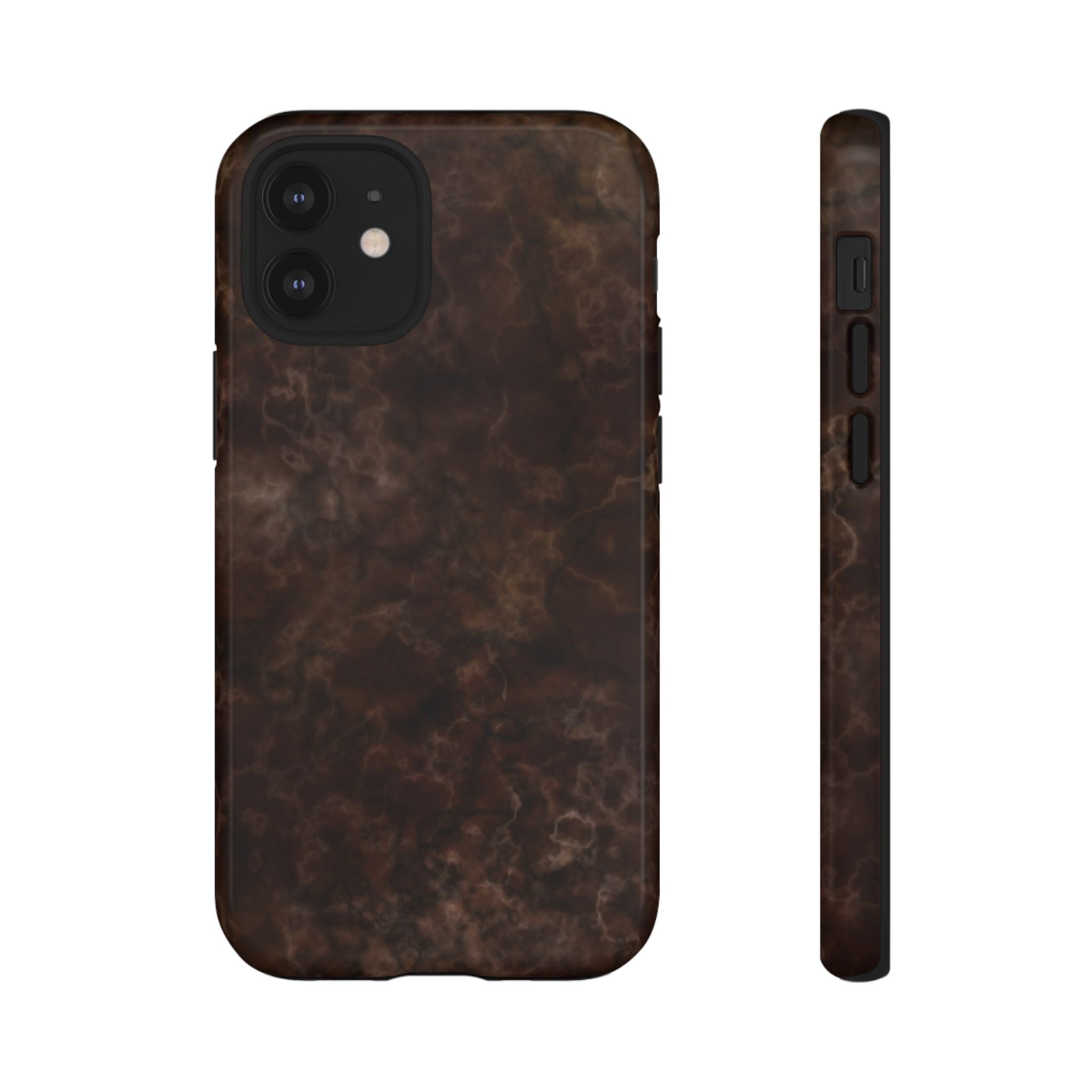 Espresso Brown Marbled iPhone Case