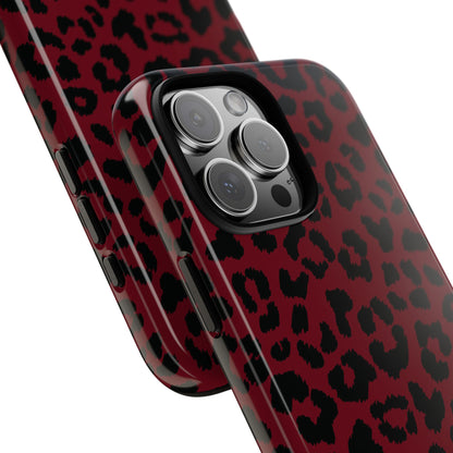 Gone Wild  | Red Leopard Print iPhone Case