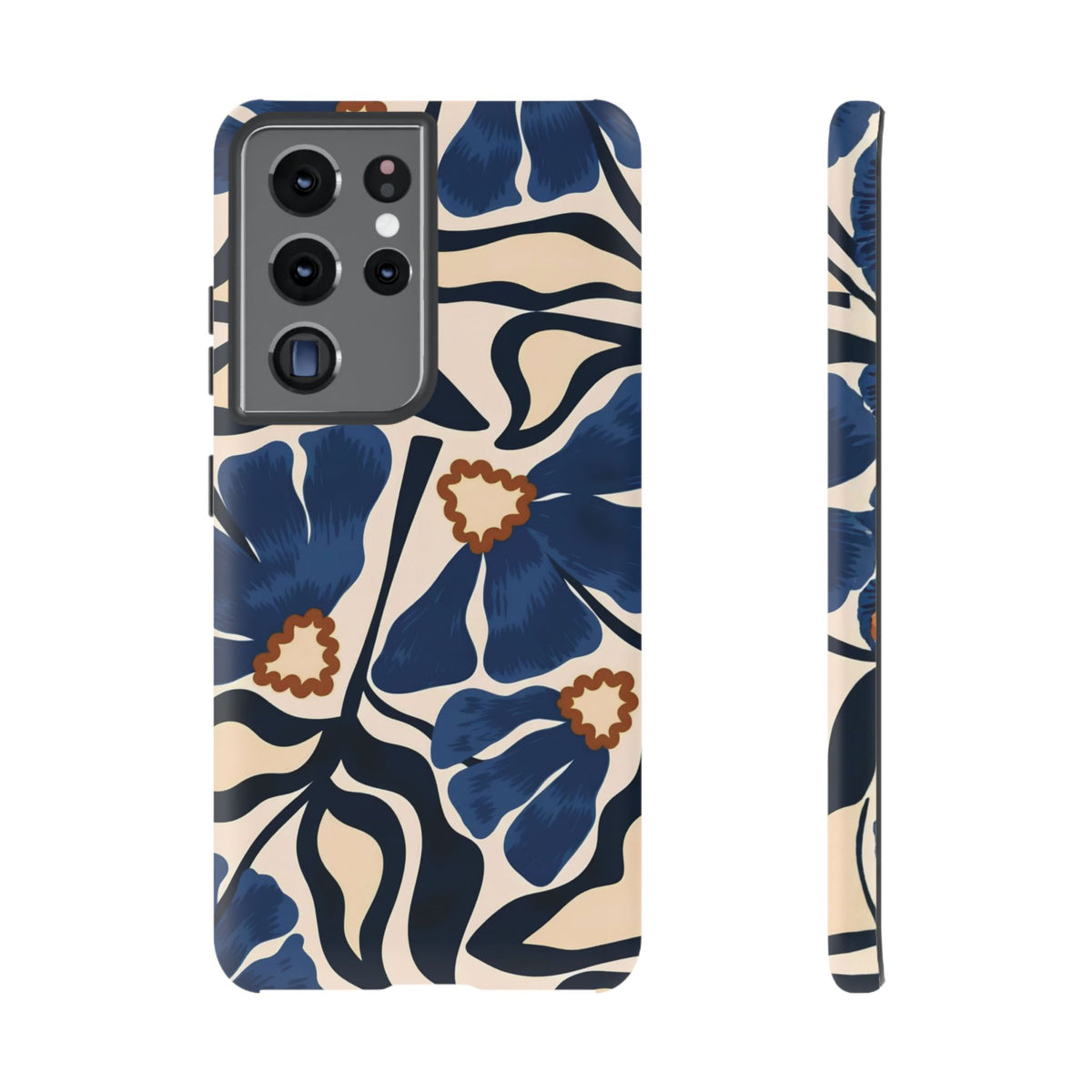 Blue Note | Abstract Blue Floral Samsung Galaxy Case