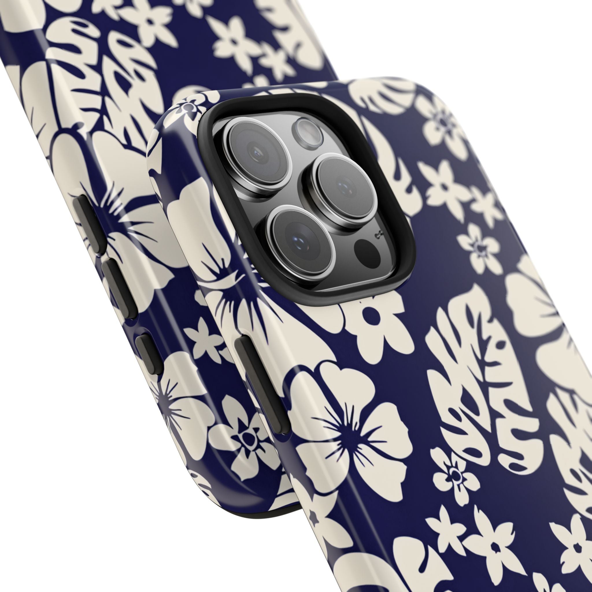 Tiki Beach Blue Floral iPhone Case