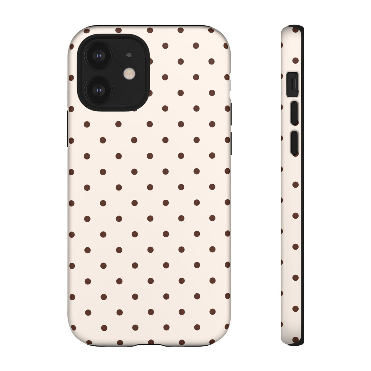 Vanilla Bean | Brown Polka Dot iPhone Case