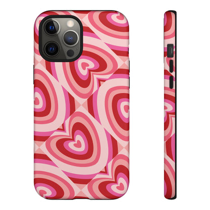 Hearts Squared | Pink Retro Heart Case