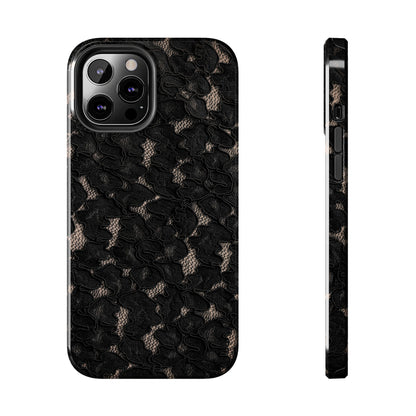 Funda para iPhone de encaje negro | Medianoche