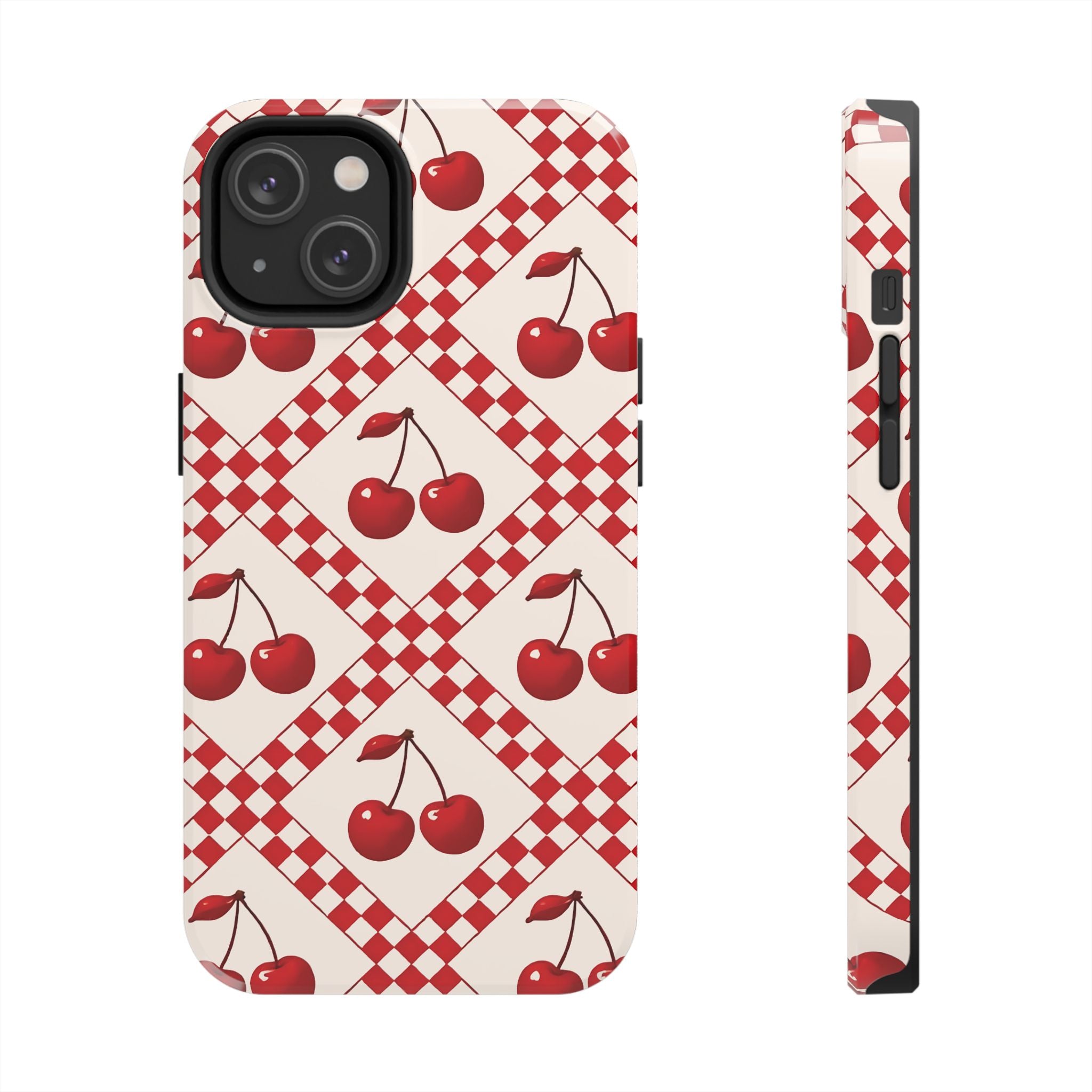 Cherry Check iPhone Case