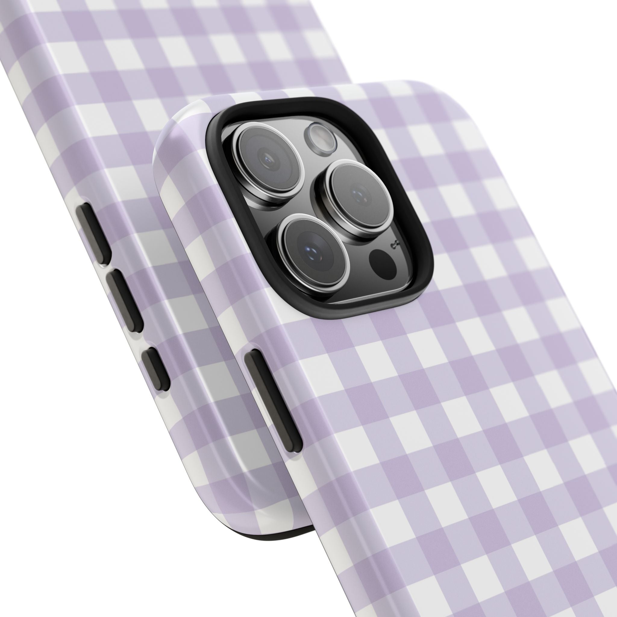 Purple Plaid Gingham Check iPhone Case