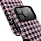Pink Punk | Pink & Black Gingham MagSafe Case