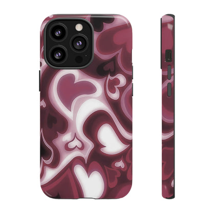 Funda para iPhone con corazones de ensueño | Corazones retro