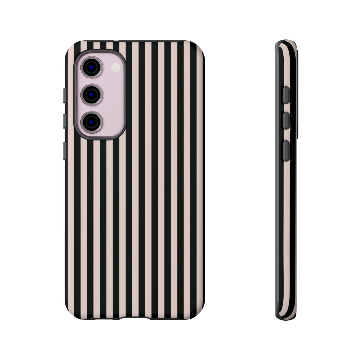 Stripe Tease | Pink & Black Striped Galaxy Case