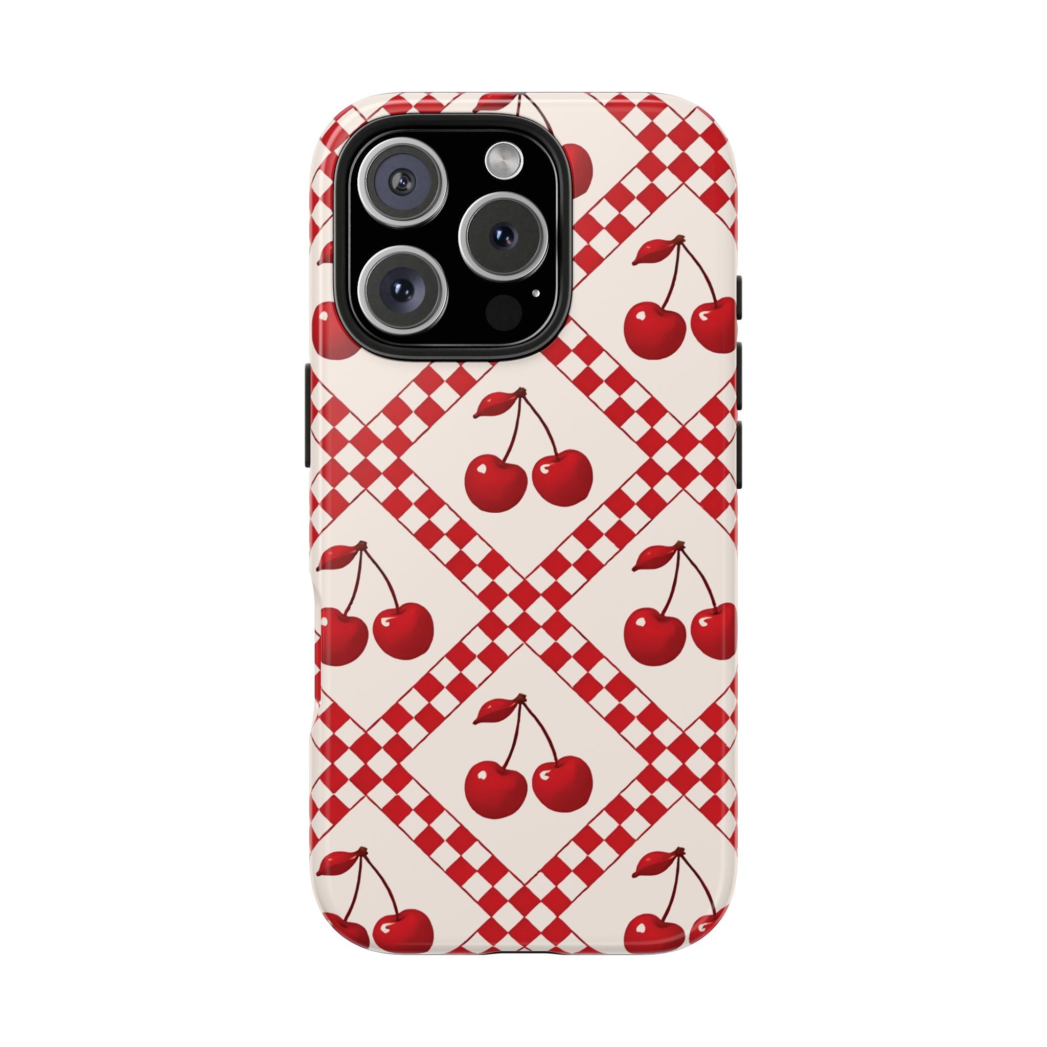 Cherry Check iPhone Case